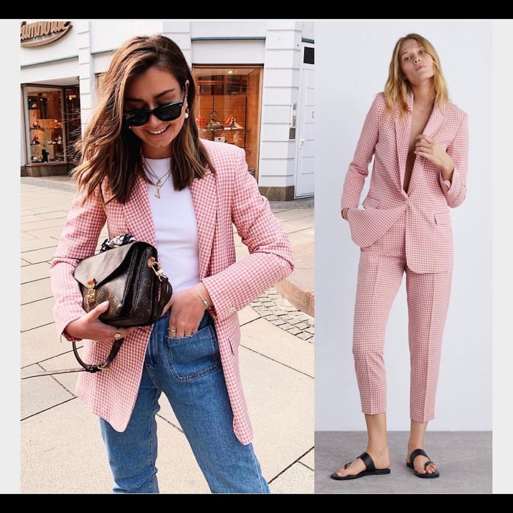 Zara gingham blazer - Picture 3 of 7